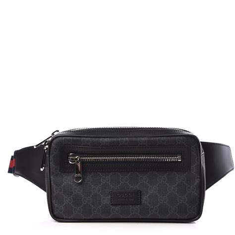 gucci supreme black belt bag